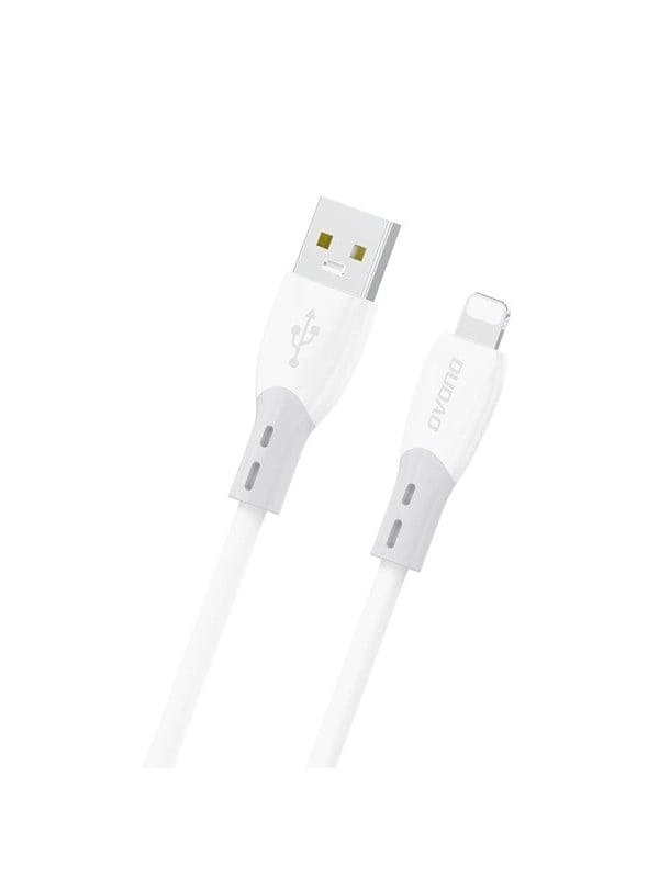 Dudao L25SL 30W USB-A - Lightning Cable with Soft Silicone Braid 1m - White