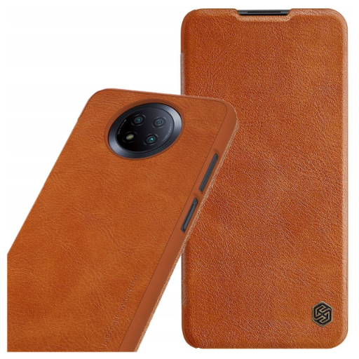 Nillkin Qin Leather Holster Case for Xiaomi Redmi Note 9T 5G Brown