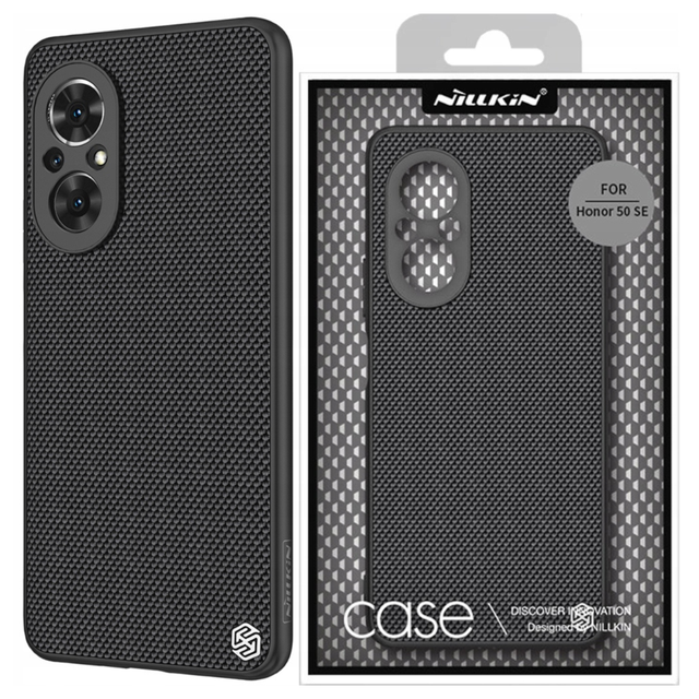 Nillkin Textured Case Durable Reinforced Case with Gel Frame and Nylon Back Honor 50 SE Black