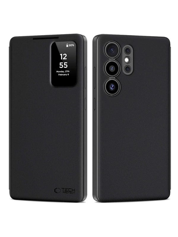 Tech-Protect Smart Wallet Case for Samsung Galaxy S25 Ultra - matt black