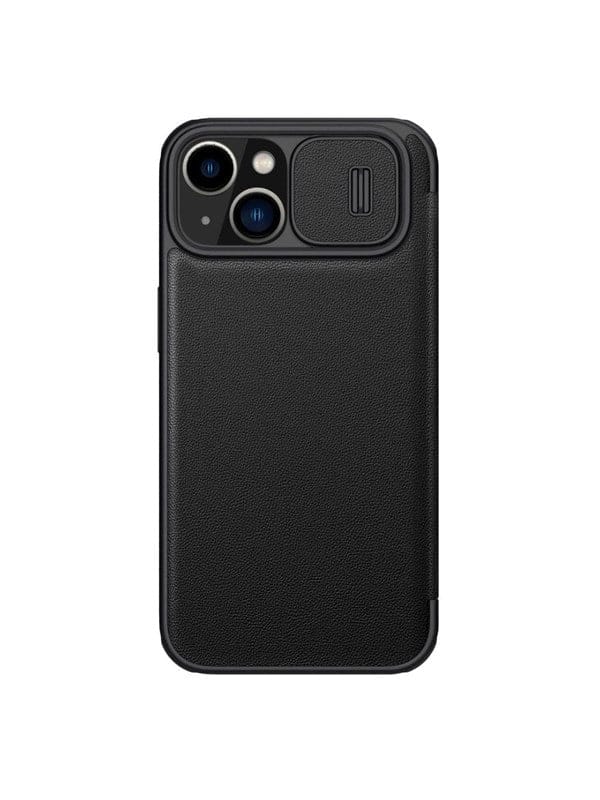 Nillkin Qin Leather Pro Case iPhone 14 Plus Case Camera Cover Holster Cover Case With Flip Black