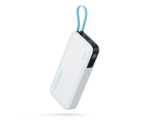 CUKTECH CUKP200NGLLG 55W with Built-in USB-C Cable Powerbank (Akku) - Weiß - 20000 mAh