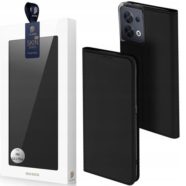 Dux Ducis Skin Pro Case Oppo Reno 8 Flip Cover Card Wallet Stand Black
