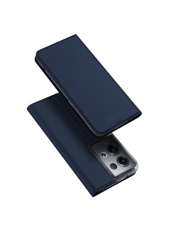 Dux Ducis Skin Pro Case Oppo Reno 8 Pro Flip Cover Card Wallet Stand Blue