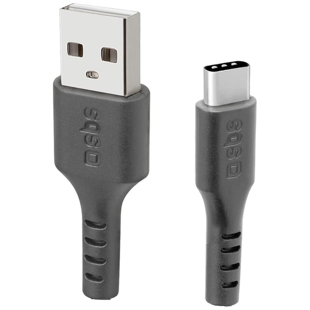 SBS TECABLEMICROC15K USB-A - USB-C Cable 1.5m - Black