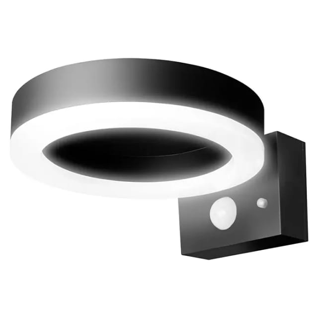 Osram ENDURA Style Solar Single Circle Wall 600lm 6W/830 70mm black