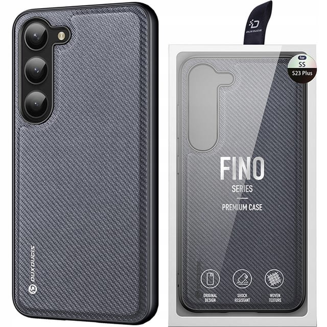 Dux Ducis Fino Samsung Galaxy S23+ Case Cover with Silicone Frame Grey