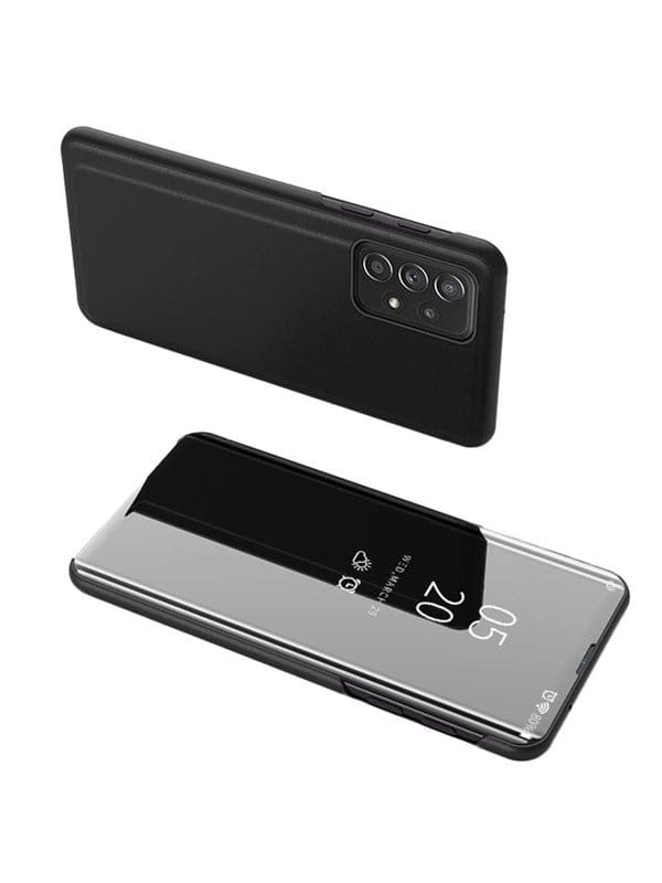 Hurtel Clear View Case Flip Cover for Samsung Galaxy A73 Black
