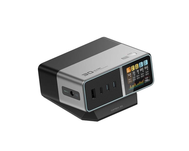 CUKTECH TA3005U 300W 5-in-1 Charging Station with Digital Display - Silver
