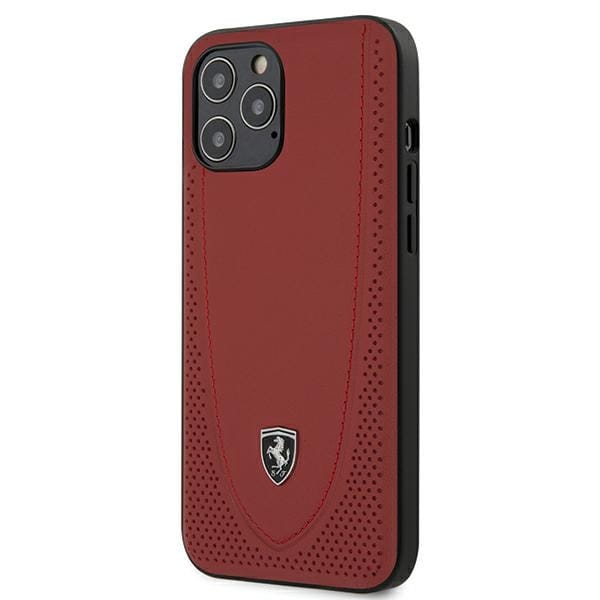 Ferrari Off Track Perforated Case for iPhone 12 Pro Max - Red