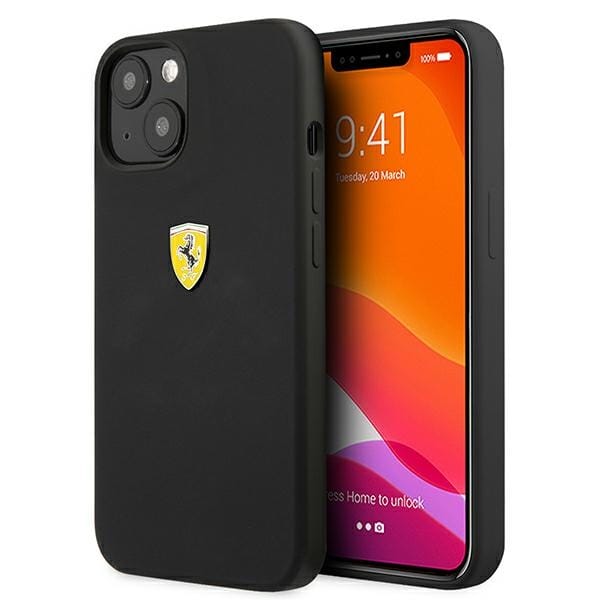 Ferrari Silicone Case for iPhone 13 mini - Black