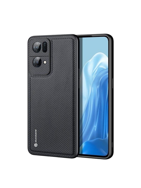 Dux Ducis Fino Case Cover Covered with Nylon Material Oppo Reno7 Pro 5G Black