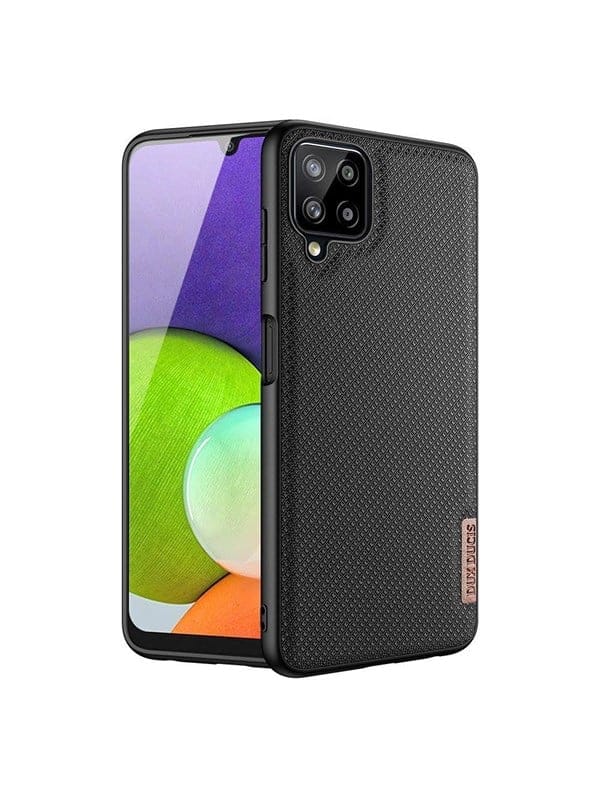 Dux Ducis Fino Case Cover Covered With Nylon Material Samsung Galaxy A22 4G Black
