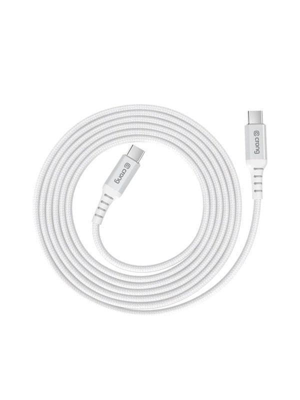 CRONG Armor Link - 100W PD 5A USB-C to USB-C Cable 200cm (White)
