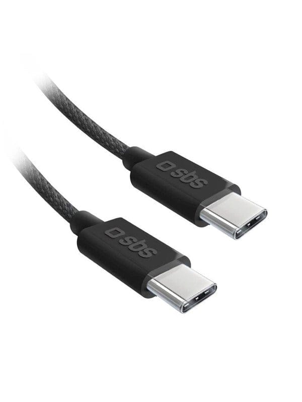 SBS TECABLETISSUETCK USB-C - USB-C 1.5m 60W braided cable - black