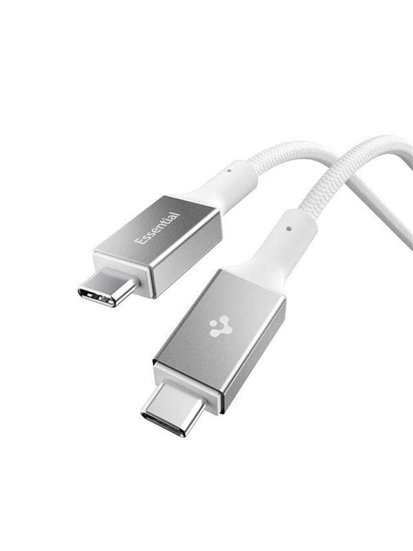 Spigen Essential USB C to USB C 100W Fabric Cable white EB10015CC