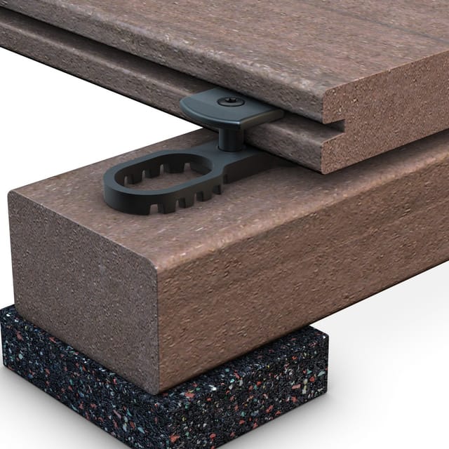 Terrassendielenbefestigung TERRAFLEX N9 mit Edelstahlschraube A4 für Holz UK 30 Stück