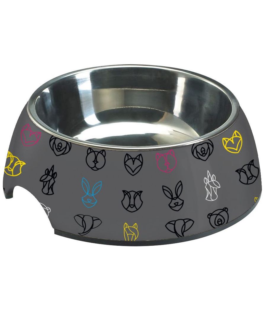 Set 6 Pezzi Ciotola Melamina Geometrical 400ml.: Set 6 Pezzi Ciotola In Melamina Modello Geometrical Per Cani E Gatti