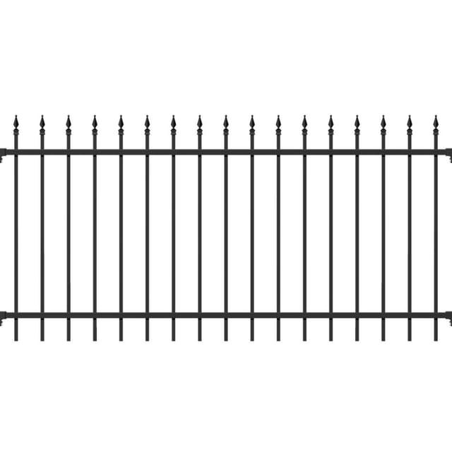 AluZaunfeld CHAUSSEE 105 cm Kunststoffbeschichtet SchwarzMatt