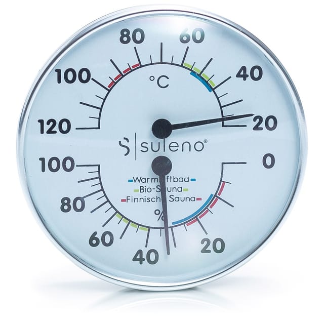 Sauna Klimamesser 2in1 Edelstahl ThermometerHygrometer