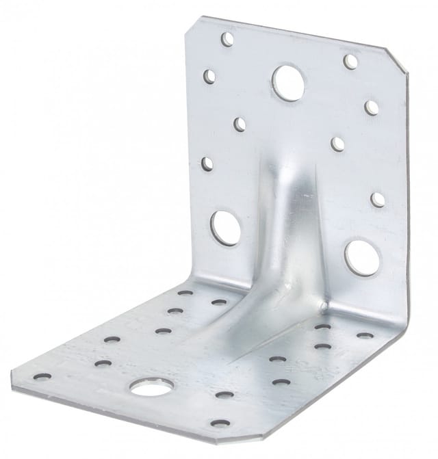 SchwerlastWinkelverbinder mit Sicke verzinktEdelstahl 105 x 105 x 90 mm Sendzimirverzinkt