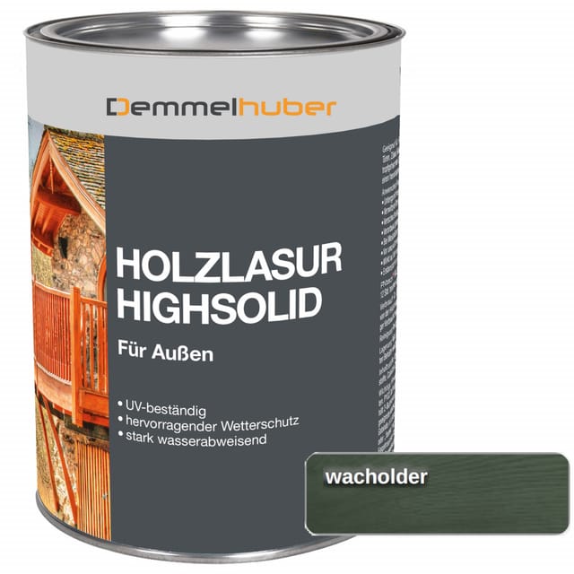 Holzschutzlasur HIGH SOLID Wacholder 25 Liter