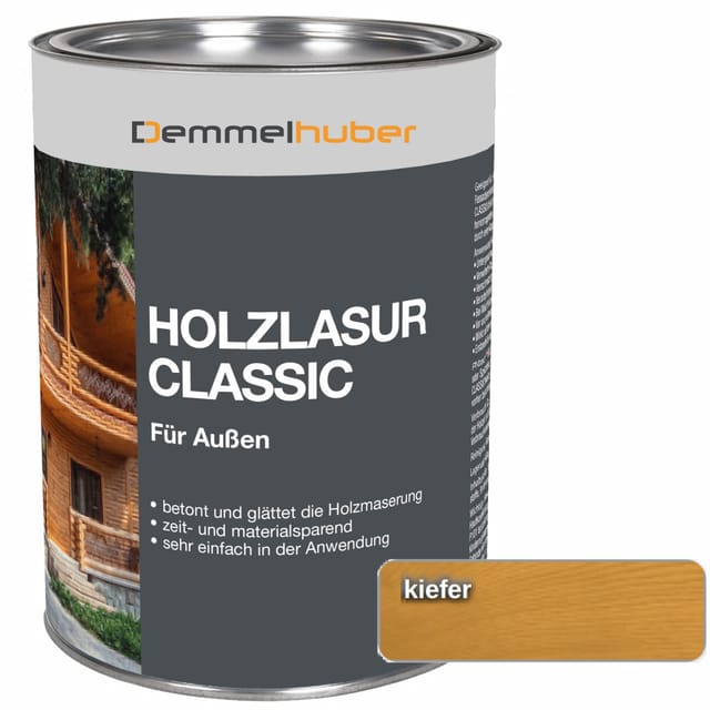 Holzschutzlasur CLASSIC Kiefer 075 Liter
