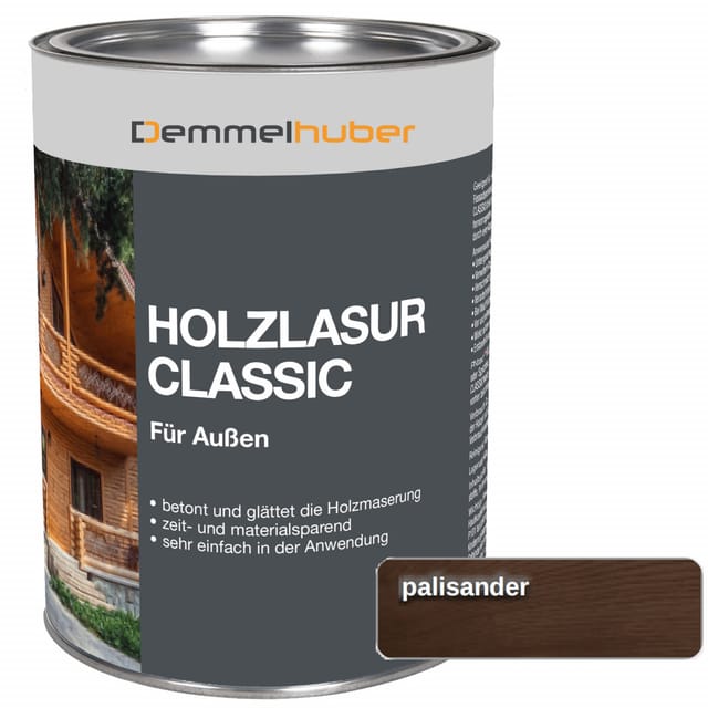 Holzschutzlasur CLASSIC Palisander 075 Liter