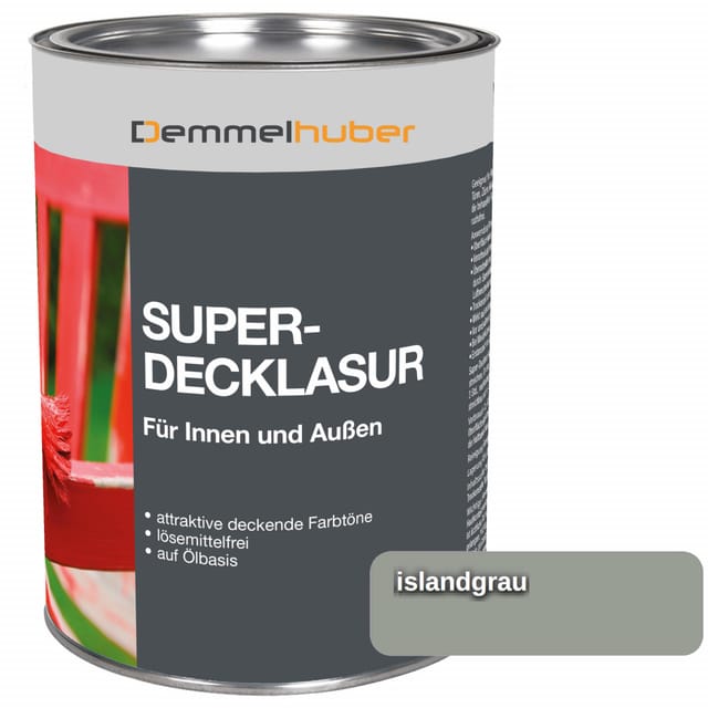 Holzschutzlasur SUPERDECKLASUR 075 L Islandgrau