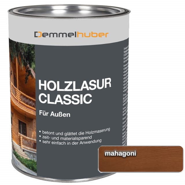 Holzschutzlasur CLASSIC Mahagoni 25 Liter