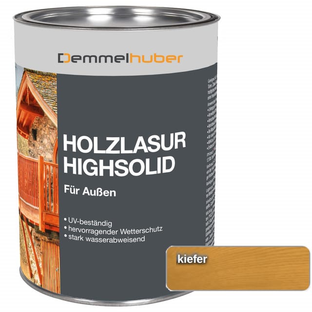Holzschutzlasur HIGH SOLID Kiefer 25 Liter