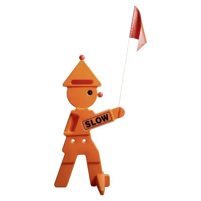 Warnfigur LEO Warnaufsteller orange