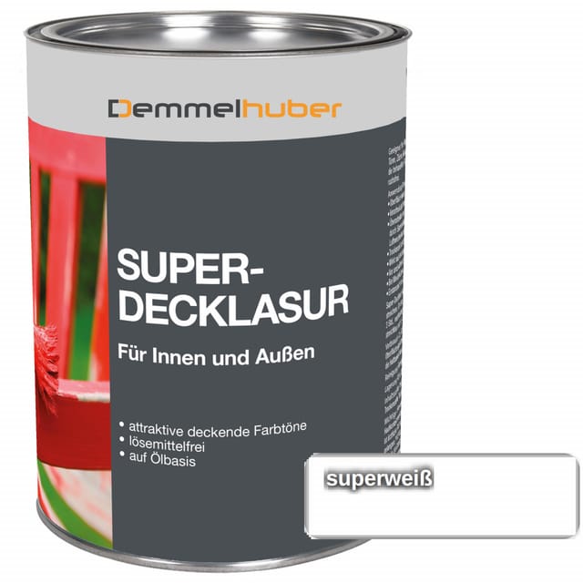 Holzschutzlasur SUPERDECKLASUR 075 L Superweiß