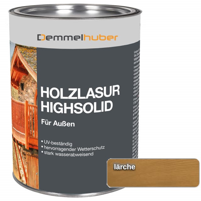 Holzschutzlasur HIGH SOLID Lärche 25 Liter