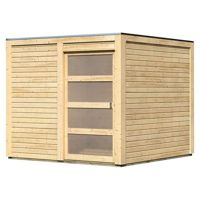 Gartenhaus QUBIC 19 mm 246 x 246 m Naturbelassen