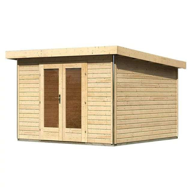 Gartenhaus Holz RADEBURG 1 309 x 309 m Naturbelassen Ohne Anbaudach