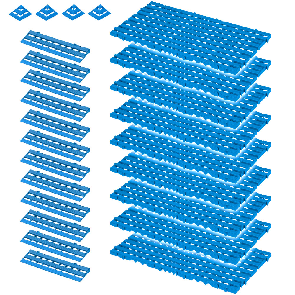 Brb 25-teiliges Set, 3,4 M² Bodenrost, Aus Strapazierfähigem, Lebensmittelechten Pe-hd Kunststoff (blau)