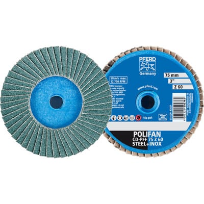COMBIDISC Zirkon Mini-POLIFAN CD Ø 75 mm Z60 für gehärteten Stahl