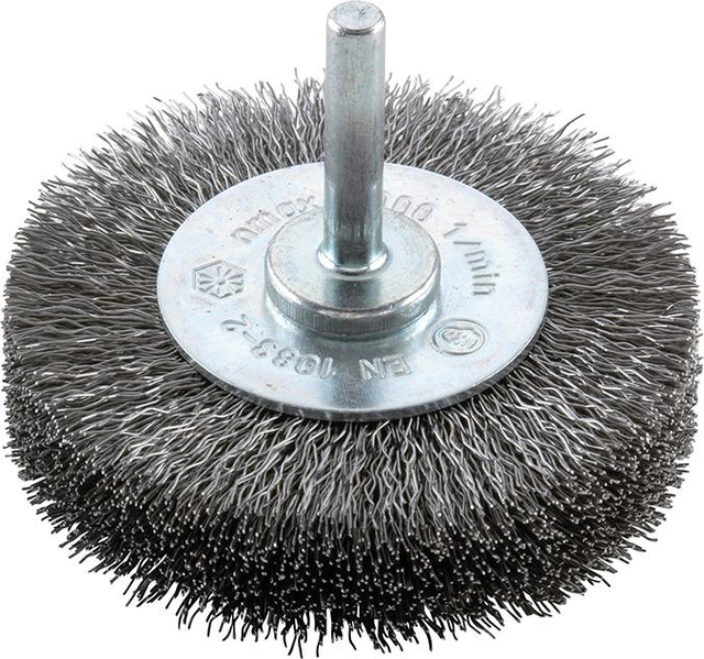 Rundbürste Stahldraht 6mm 60mm gewellt