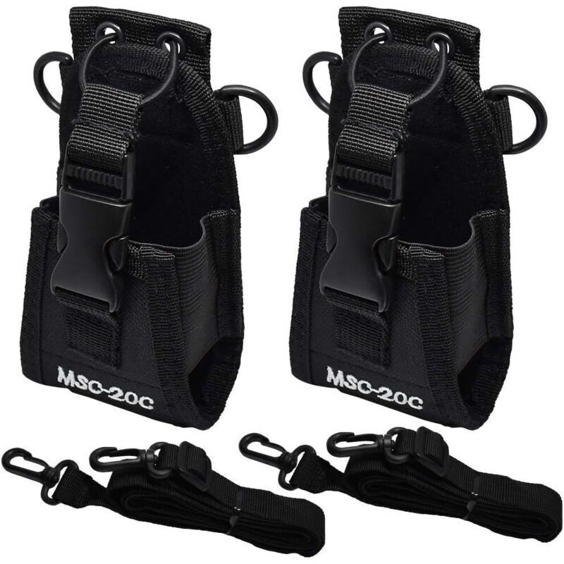 2 Pcs Étui Pour Radio En Nylon Universel Sac Pour Talkie Walkie Multifonctionnel Pochette Radio Tactique 13.5 8 4.5cm Pour Téléphone Gps Talkie-walkie