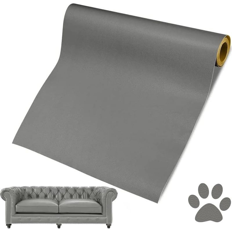 Universeller Lederreparaturflicken – 35 X 137 Cm, Grau, Für Sofas, Autositze Und Möbel – Professionelles Lederrestaurierungsset