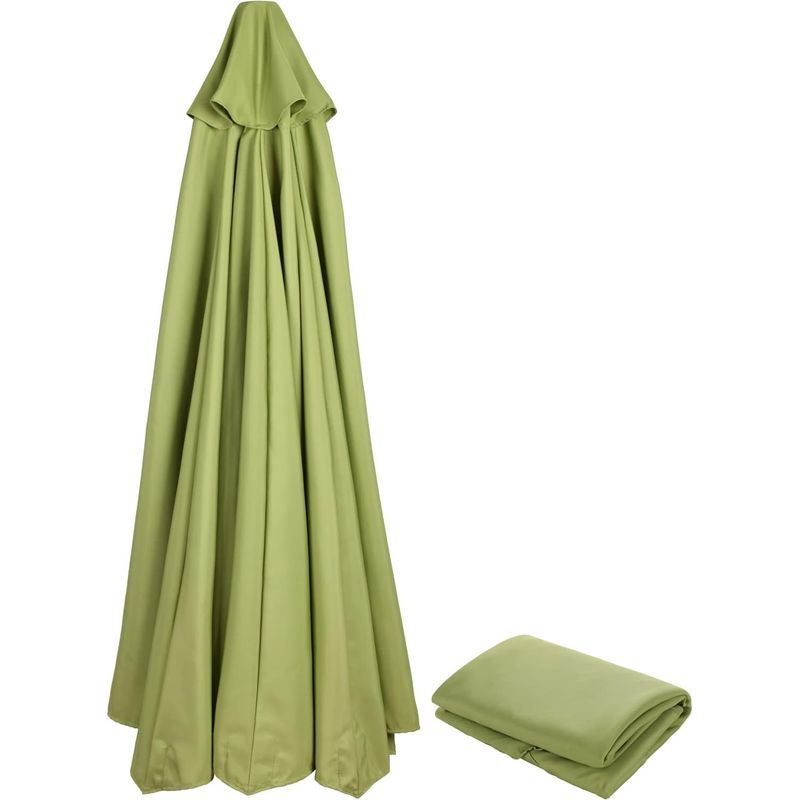 Grüner Ersatz-sonnenschirm Für Terrasse Und Garten, 230 Cm, Uv-, Wind- Und Regenbeständig, 6 Streben, Für Garten Und Strand