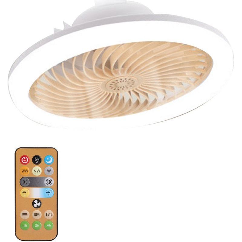 Intelligenter Led-ventilator Mit Fernbedienung, Dimmbarer E27-lampe Und Aromatherapiefunktion Für Das Schlafzimmer
