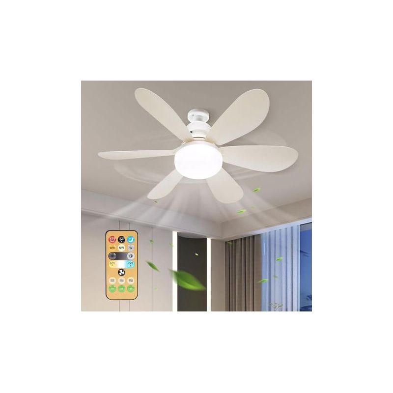 Aiperq 42 Cm Leiser Deckenventilator – Dimmbare Led-beleuchtung 3000k–6500k, 3 Geschwindigkeitsstufen + Fernbedienung & Timer