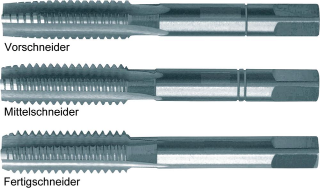 Hand-Gewindebohrer DIN 352 HSSE M 6,0 Satz