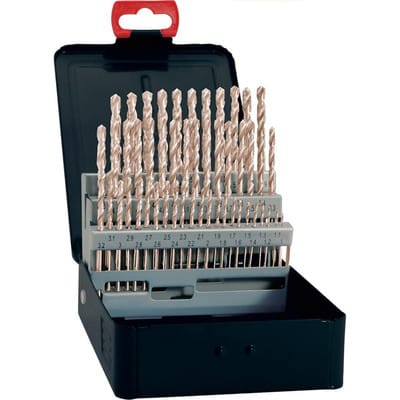 Spiralbohrer-Set DIN 338 HSS geschliffen Typ N 1-10mm