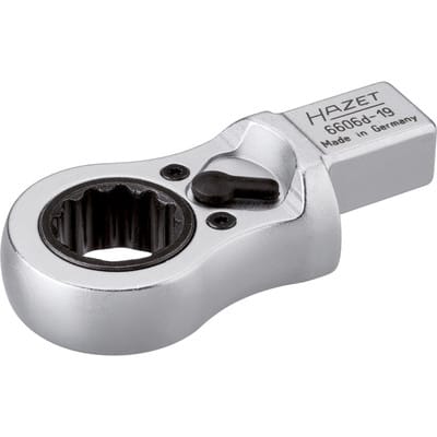 Einsteck-Ringratschenschlüssel 6606D-19, 14x18mm, Doppel-Sechskant 19mm