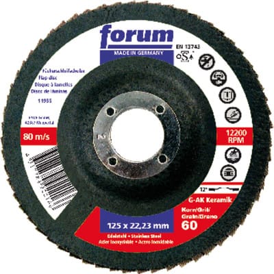 Fächerschleifscheibe gekröpft 115mm K60 Keramik