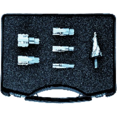 Einschnittgewindebohrer-Satz M12 bis M32 x1,5 mit Stufenbohrer 7-32,5mm