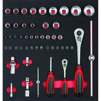 Werkzeugmodul 2/3 Steckschlüssel 1/4" und 1/2